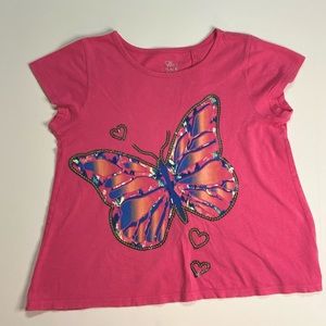 Est 1998 Butterfly Print Girls T-shirt